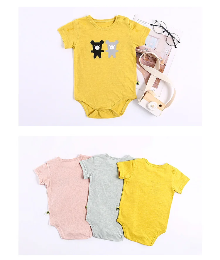 Одежда для новорожденных; летняя одежда для малышей; боди с короткими рукавами с милым принтом аниамл; боди для девочек и мальчиков; милый костюм для малышей