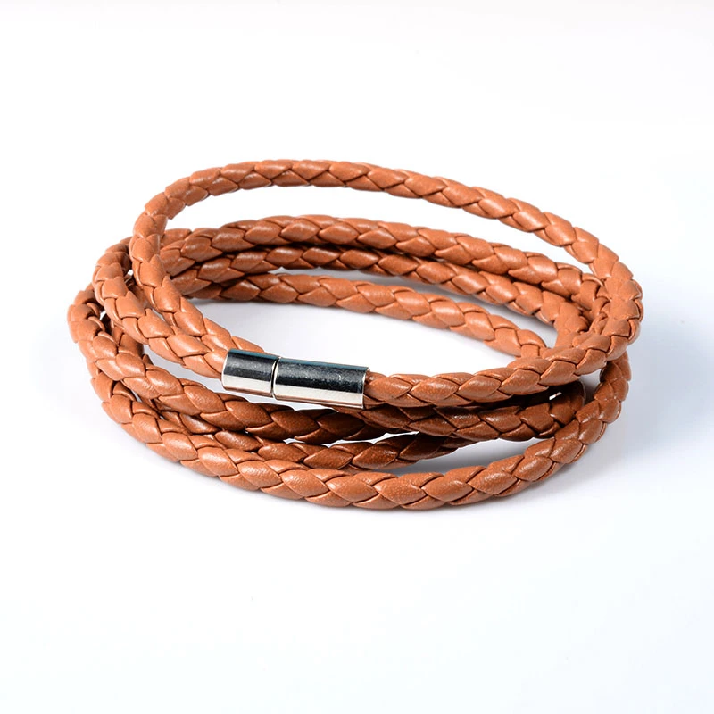 HANDMADE MULTILAYER BROWN LEATHER BRACELET