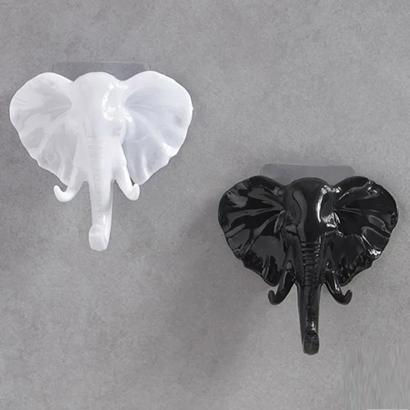 Творческий 3D слон Животное Декор крюк ABS ванная комната ключи/шарф/одежда/ювелирные изделия самоклеющиеся настенные крючки E2S