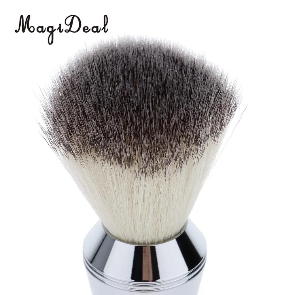 Set of 3pcs Men's Shaving Brush Stand Nose Hair Remover Grooming Scissors Eyebrow Trimmer Beard Shaping Tools