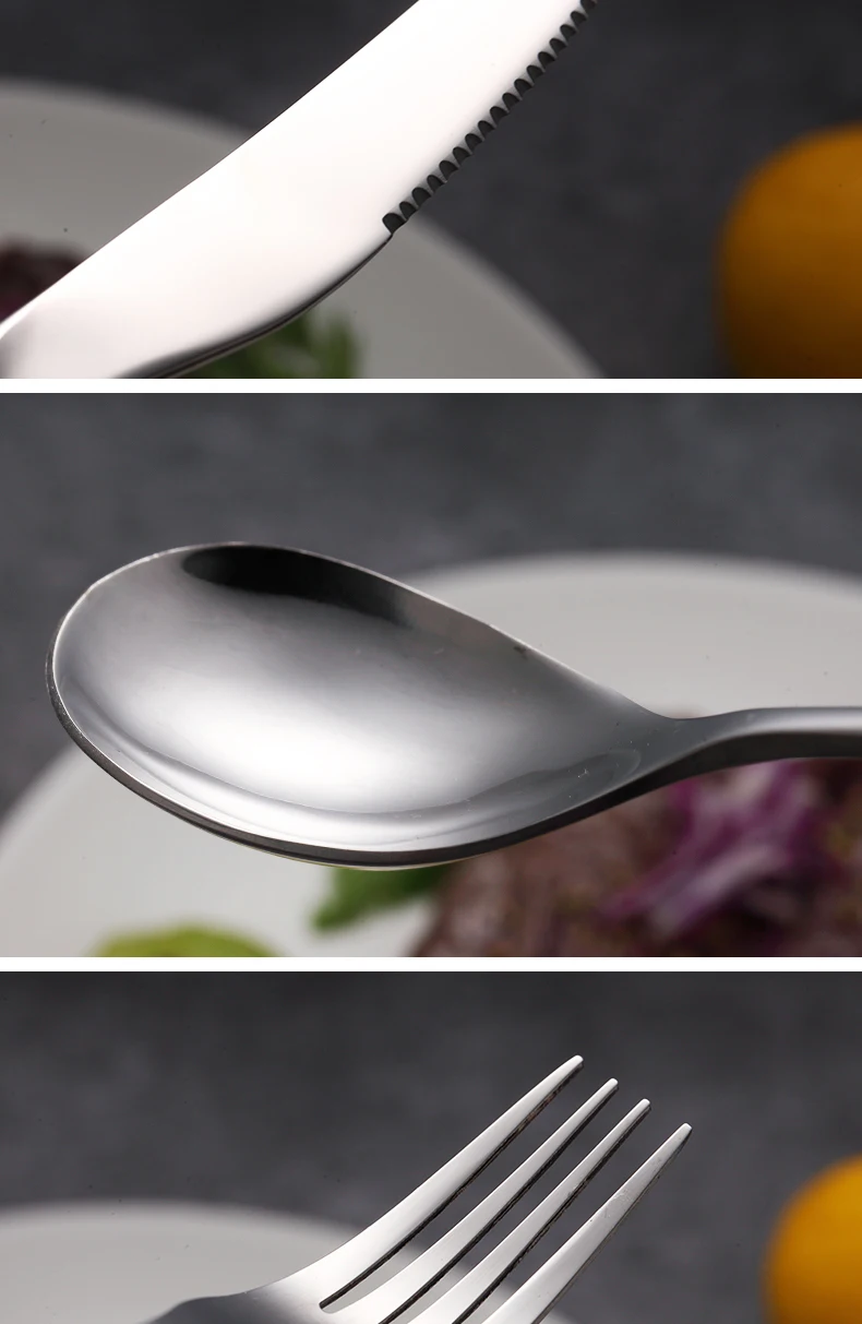 VandHome 304 набор столовых приборов из нержавеющей стали нож вилка, ложка, посуда кухонный набор обеденной посуды для ресторана столовая посуда набор столовых приборов