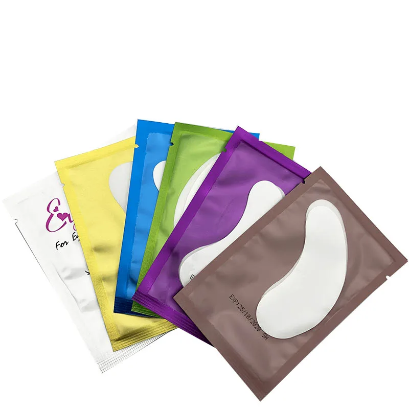 

Hot 50pairs lash Extension under eye pads Grafted Eye Stickers 6 Color Eyelash Under Eye Pads Eye Paper Patches lashes gel patch
