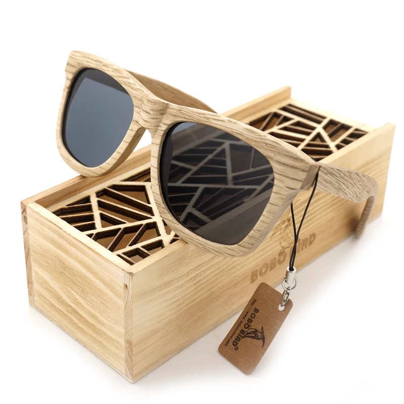 BOBO BIRD Квадратные Солнцезащитные очки для мужчин и женщин ретро поляризованные деревянные солнцезащитные очки gafas de lujo de hombre