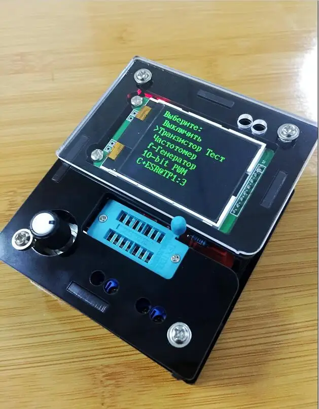 Russian M328 Transistor Tester DIY LCR Diode Capacitance ESR voltage meter PWM Square wave Frequency Signal Generator|generator meter|meter lcrcapacitance tester meter - AliExpress
