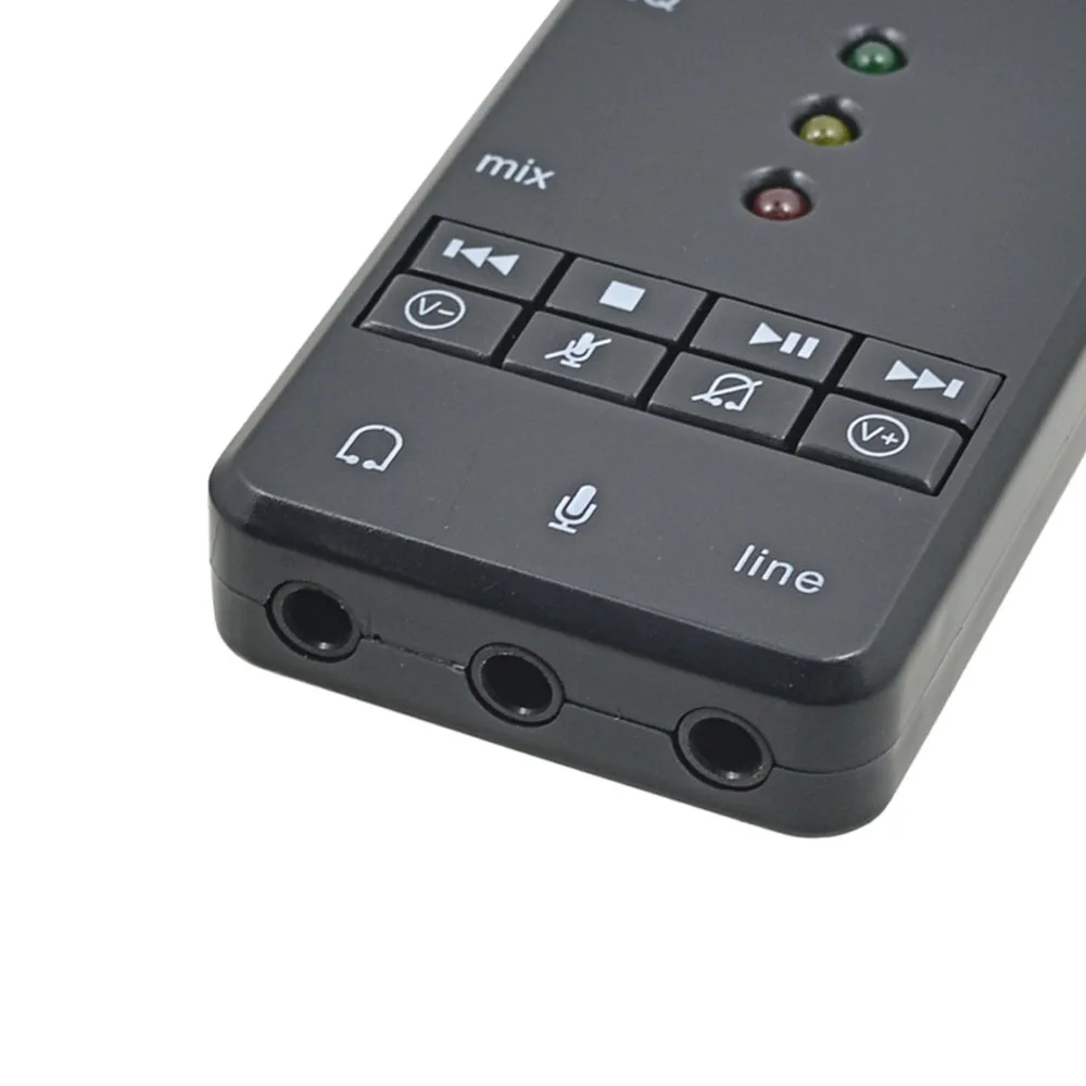 5 шт. внешний 3D звуковая карта с интерфейсом USB 7,1 канальный аудио адаптер 3,5 мм разъем, гарнитура конвертер для микрофона для WinXP/7/8/Vista/Mac OS/Android