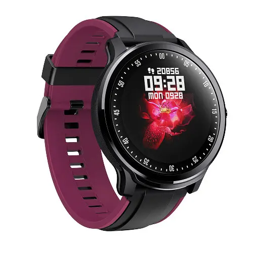 black purple Смарт часы браслет IP68 Водонепроницаемый кровяное давление кислородный пульсометр часы мужские спортивные часы pk n58 mi band 3 4 - Цвет: black purple