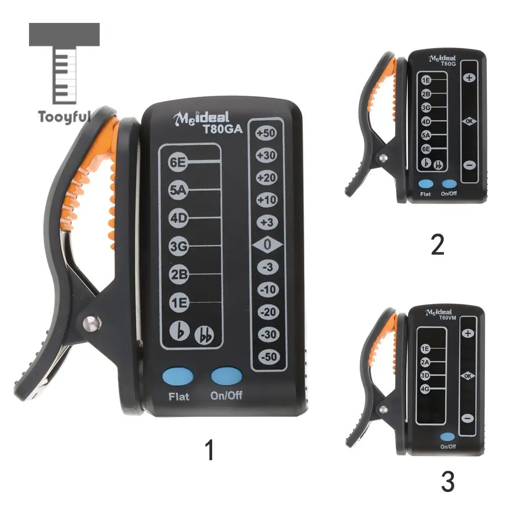 Tooyful Automatical Simple Practical Auto Off LED Guitar Tuner for