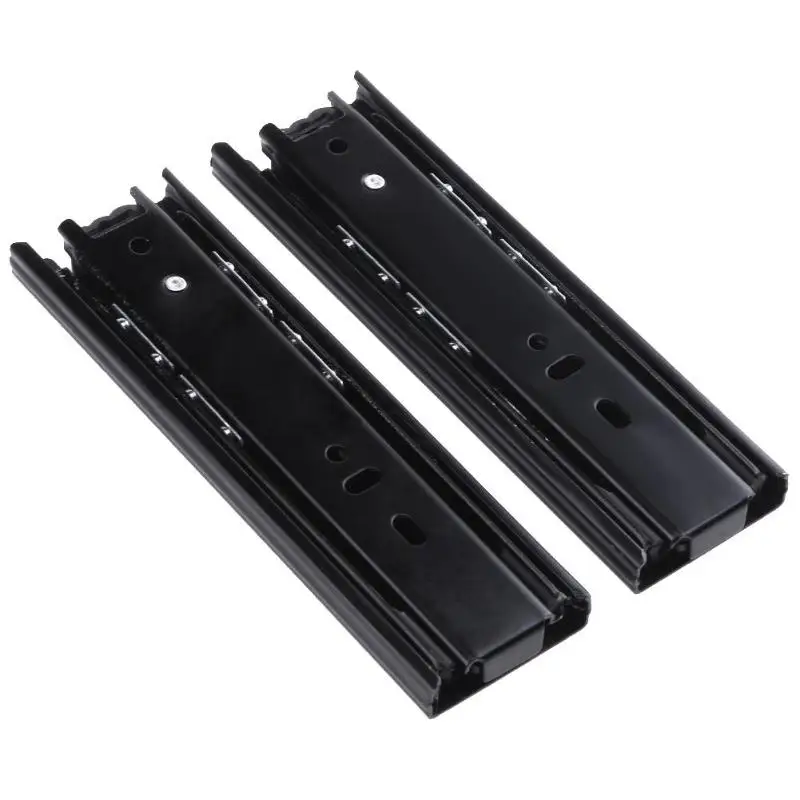 

Drawer Track Slides Two Cabinet Rails 6 inch 3 Section Smooth Drawer Tracker Slides Furniture Cupboard Table Cabinet Guide Rails