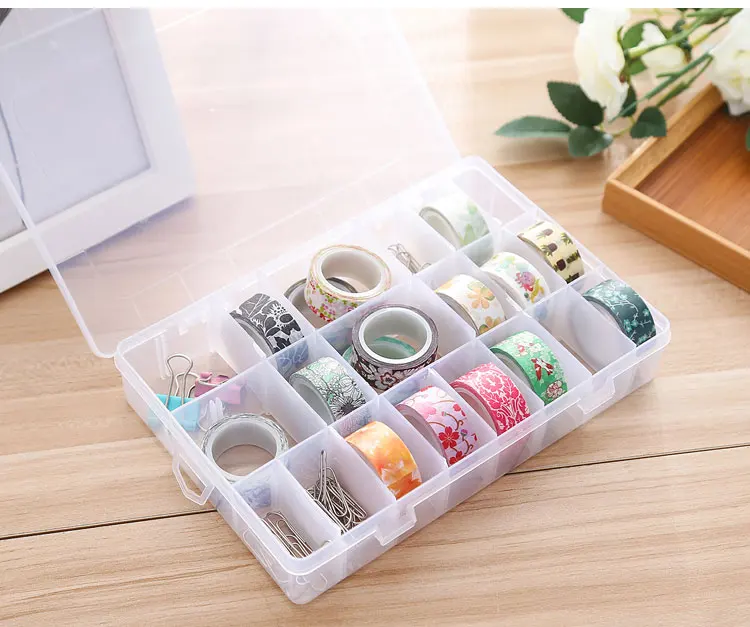 vanzlife medicine box jewelry htransparent storage box home portable mini sorting plastic partition box diamond painting