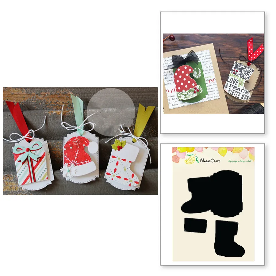 XMAS Santa Socks Hats Metal Cutting Dies Stencil for DIY Scrapbooking Photo Album Embossing Paper Cards Crafts | Дом и сад