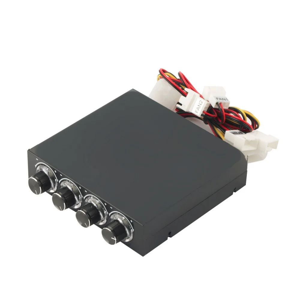 

1pc 3.5inch PC HDD CPU 4 Channel Fan Speed Controller Led Cooling Front Panel
