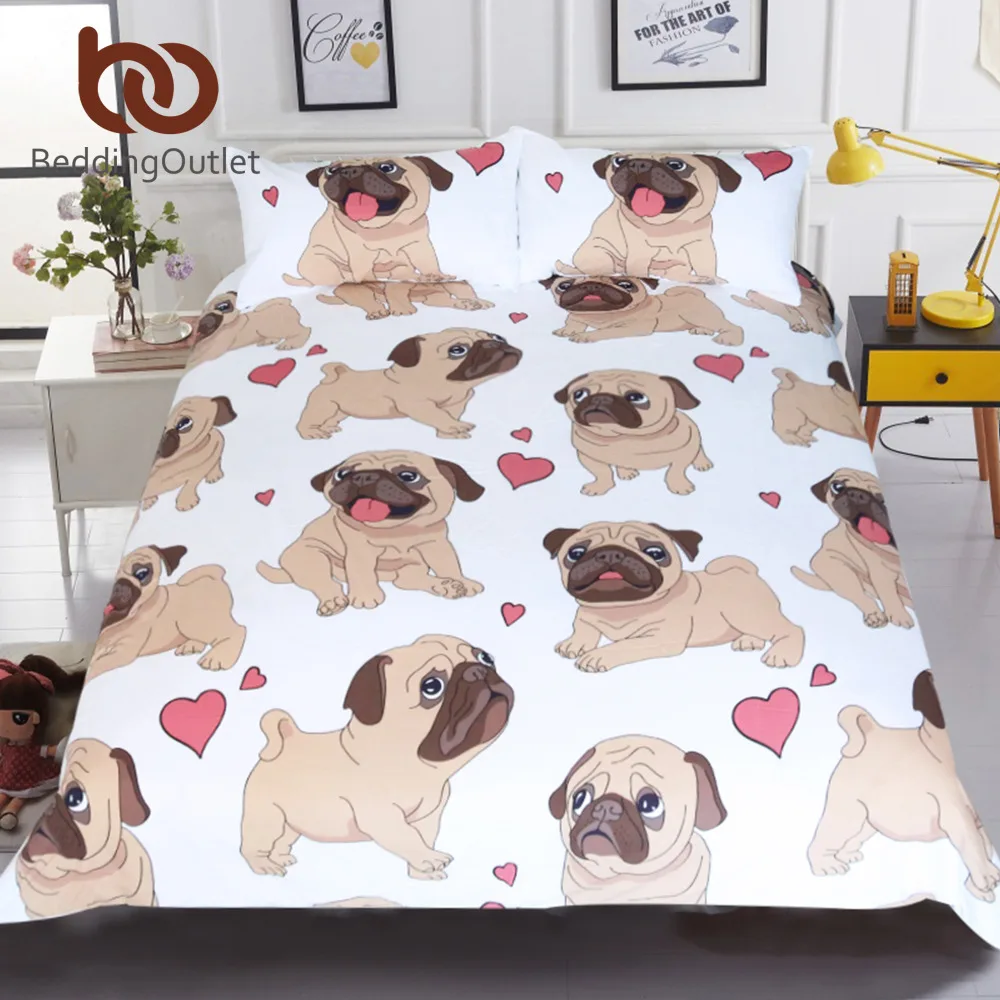 BeddingOutlet الهبي الصلصال طقم سرير الملكة حجم الحيوان الكرتون طقم سرير للأطفال لطيف بلدغ طباعة غطاء لحاف المنزل أغطية BeddingOutlet الهبي الصلصال طقم سرير الملكة حجم الحيوان الكرتون طقم سرير للأطفال لطيف بلدغ طباعة غطاء لحاف المنزل أغطية