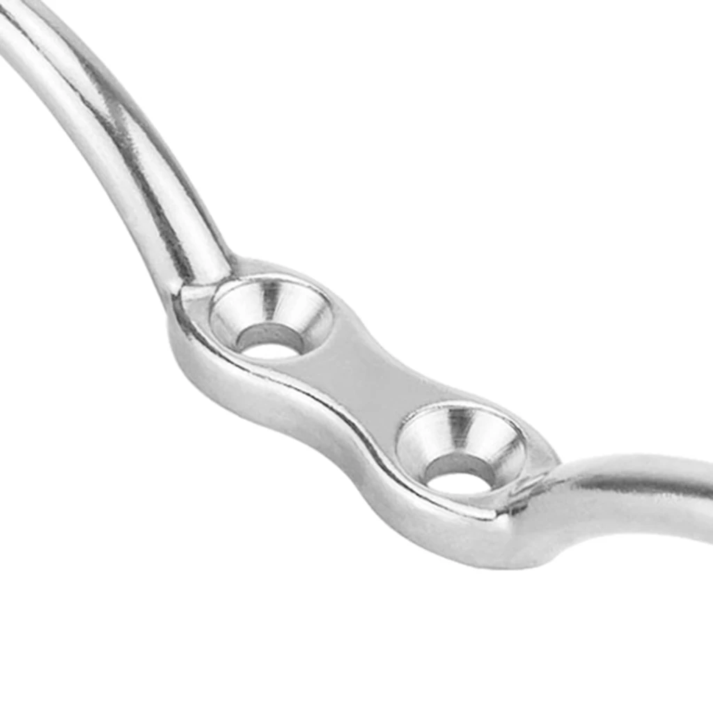 Marine Grade 316 Stainless Steel Flagpole Rope Cleat Hook 110mm Boat Mooring Accessories for Boats Yachts 