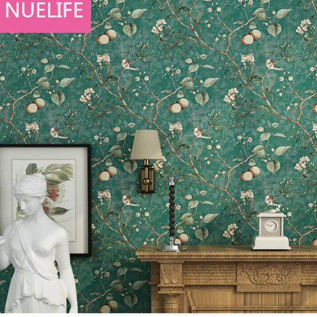 053x10 meter vliestapete vintage apple baum blume und vogel muster hochzeit wohnzimmer schlafzimmer wohnzimmer - Vliestapete Muster 053x10 meter vliestapete vintage apple baum blume und vogel muster hochzeit wohnzimmer schlafzimmer wohnzimmer - Vliestapete Muster