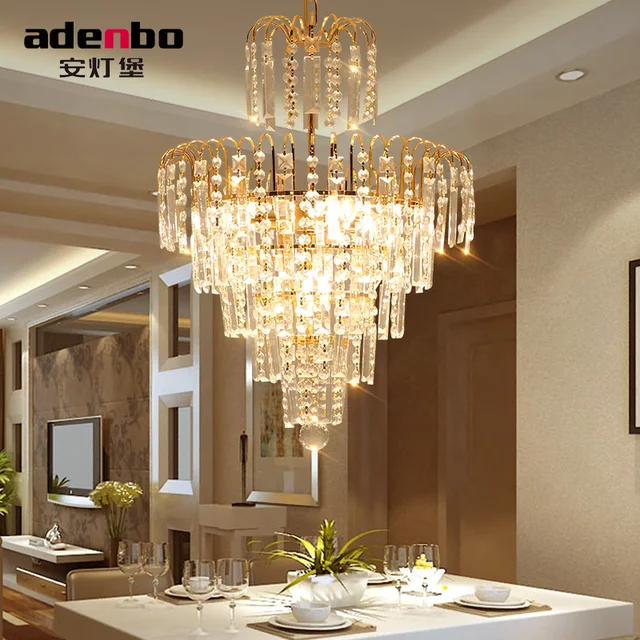 Us 183 41 Modern Gold Res Led Crystal Chandelier Lighting Fixtures 40cm Home Bulbs Included For Dining Room And Bedroom In Chandeliers