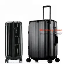 29 INCH 20242629# new rose gold rod box travelling metal bag corner zipper case universal wheel luggage #EC FREE SHIPPING