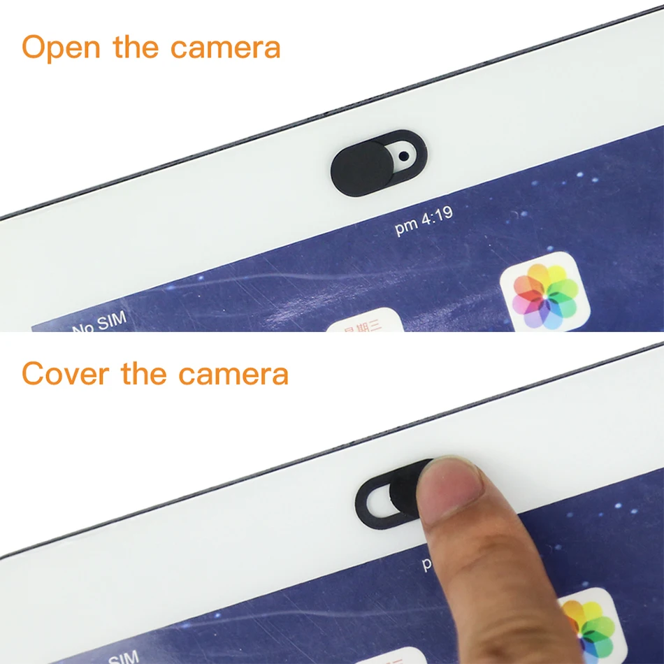 !ACCEZZ WebCam Cover Shutter Magnet Slider Plastic For iPhone Web Laptop PC For iPad Tablet Camera Mobile Phone Privacy Sticker