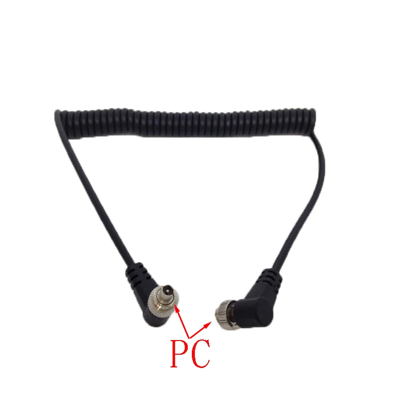 PC-2.5mm PC-3.5mm PC-PC head turn flash PC synchronous line PC line lead flash line - Цвет: PC-PC