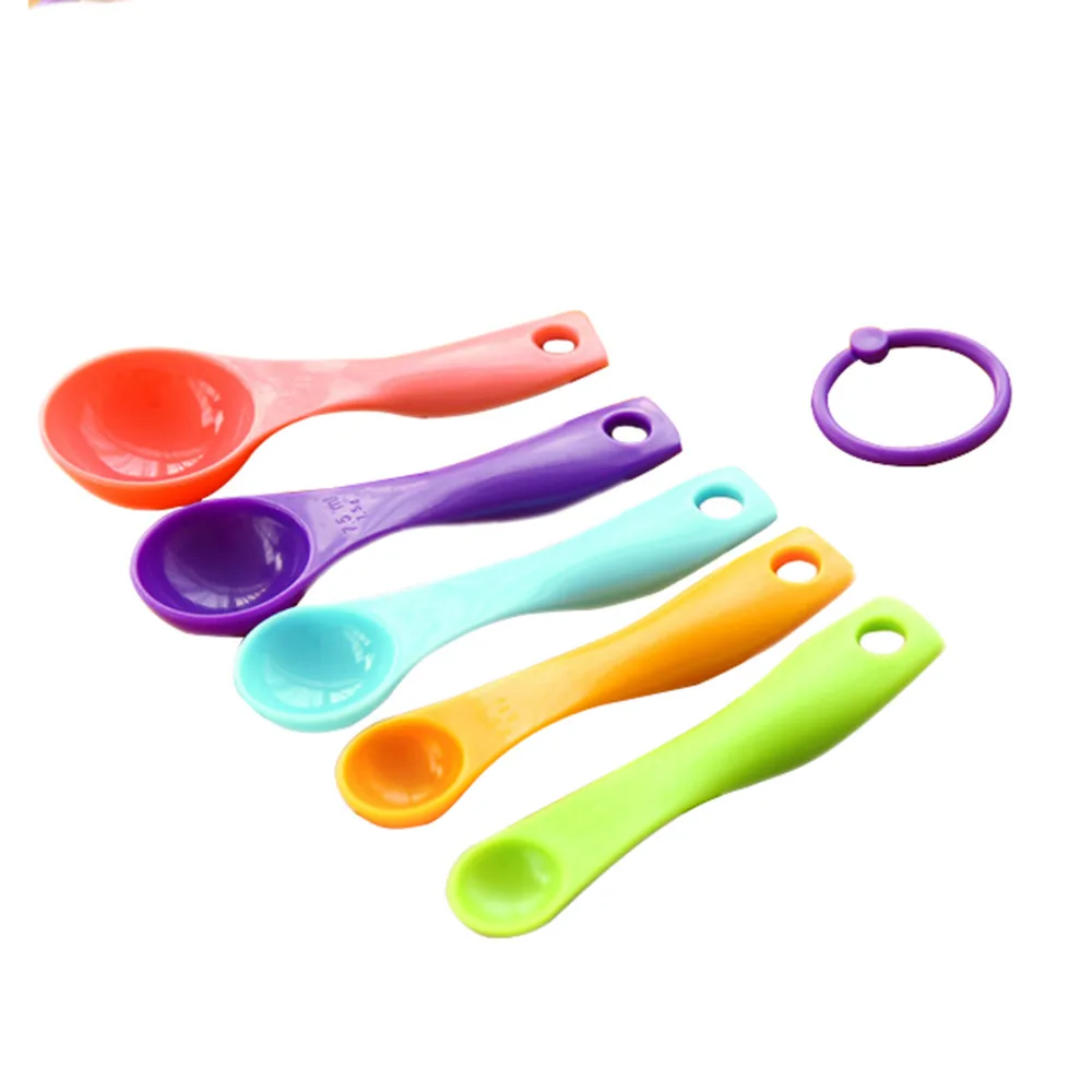 

5 Sizes Colorful Measuring Spoons Set Kitchen Tool Utensils Cream Cooking Baking Multifunctional Teaspoon For Cooking Tool Set