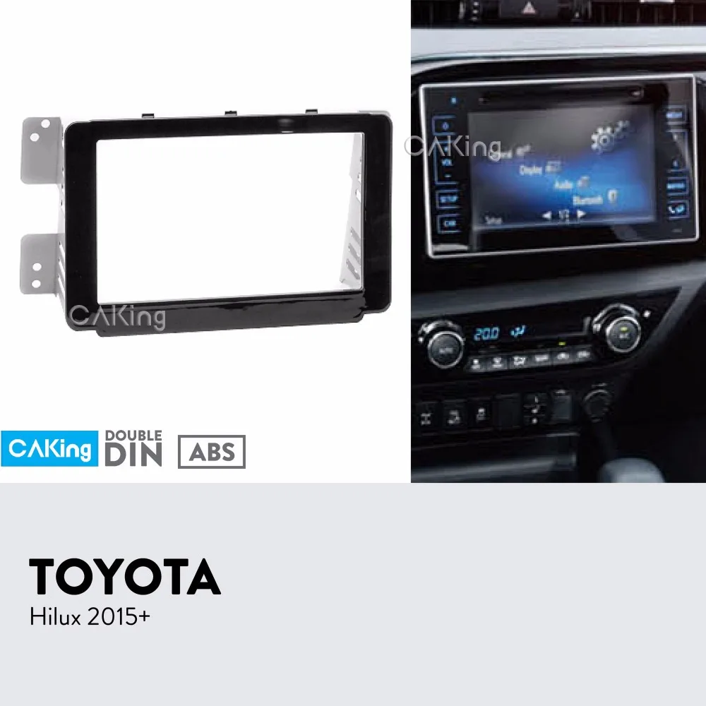 

Car Fascia Radio Panel for TOYOTA Hilux 2015+ Dash Fitting Kit Install Mount Console Facia Plate Bezel Adapter Cover Stereo Trim
