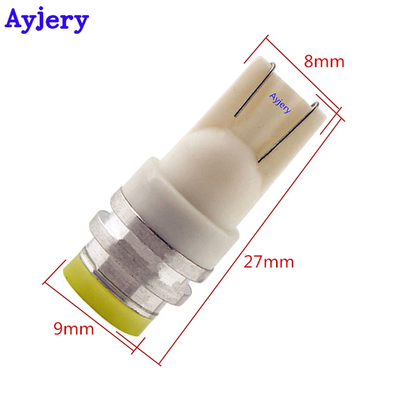 AYJERY новые! 500 шт. T10 194 168 W5W Led 3D УДАРА 1 Вт 12 В белый Подсветка салона Интерьер лампы светодиодные стороны света двери лампы накаливания