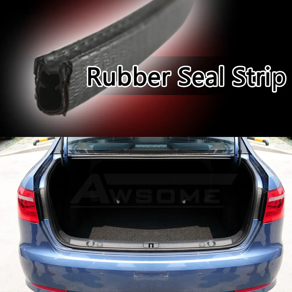 

450cm 180" Flexible Car Door Edge Protector Guard Black Rubber Air Seal Strip U Channel Edging Universal Hardwearing - 03