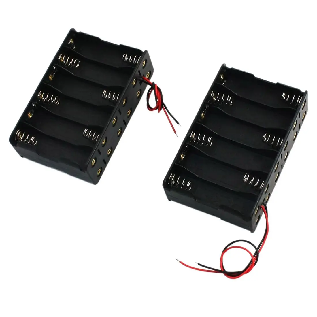 2 шт. черный пластиковый держатель батареи box Для 12x1 5 V АА |