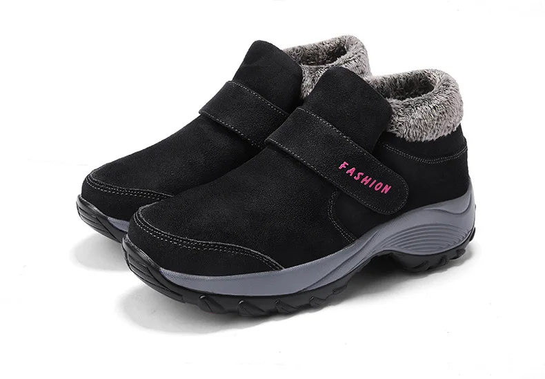SWYIVY/Женская обувь на платформе; кроссовки на танкетке; обувь для свинга; сезон осень-зима года; бархатные теплые спортивные кроссовки на платформе с мехом