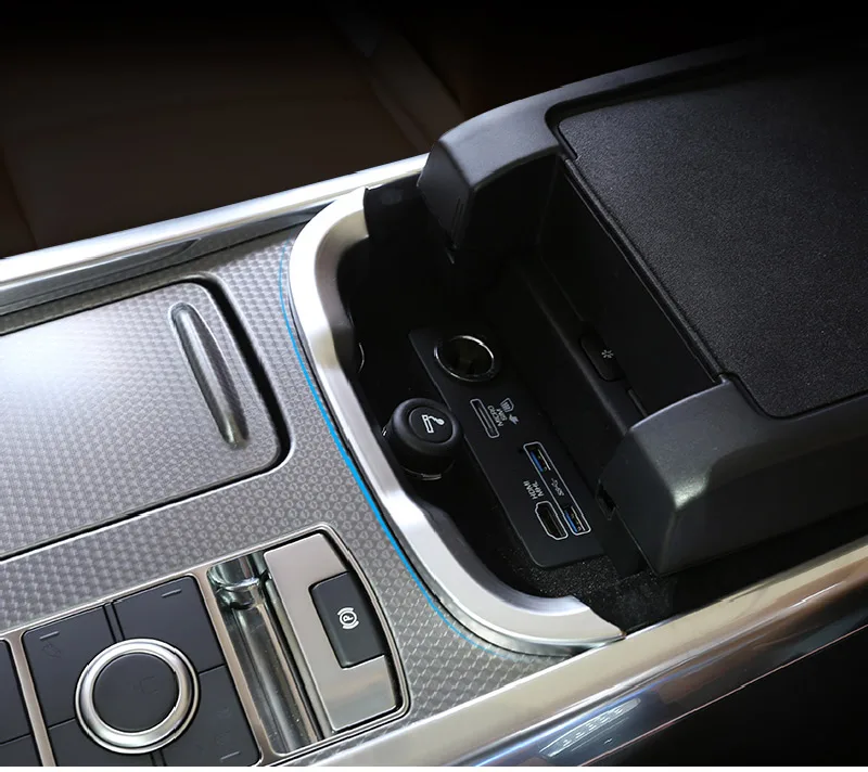

For Land rover Range Rover Sport RR Sport 2018 2019 2020 Year model ABS Plastic Central Control Armrest box Strips Trim