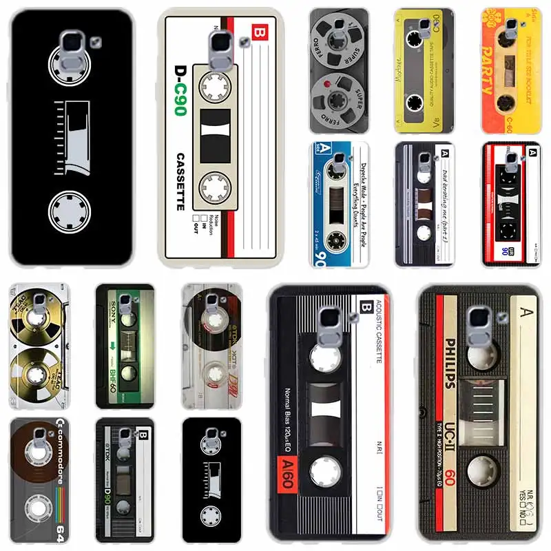 

Retro Cassette Tape For Phone Case Samsung Galaxy j6 J8 J7 J5 J3 J4 Plus 2018 2017 2016 J610 Prime Soft Silicone Coque