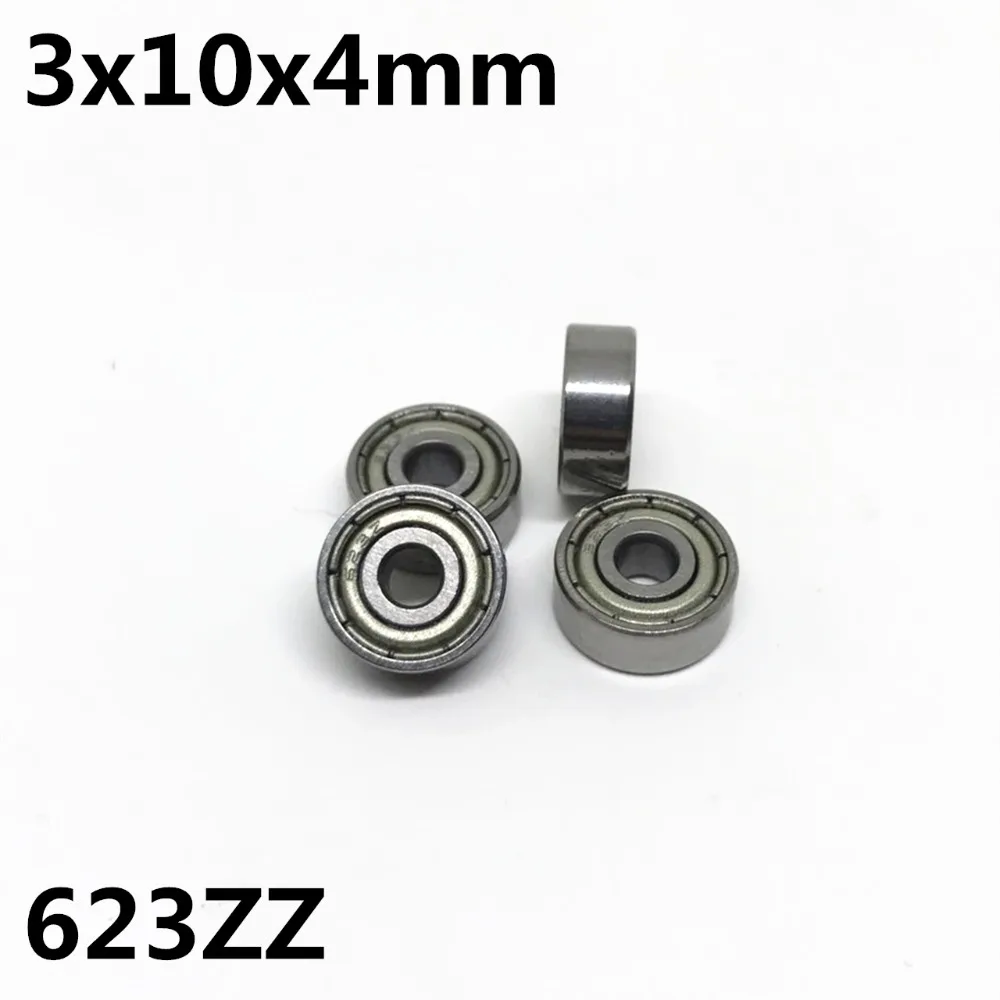 5PCS 623ZZ 3x10x4mm Bearing Miniature Ball Shielded Radial Bearings Silver New E