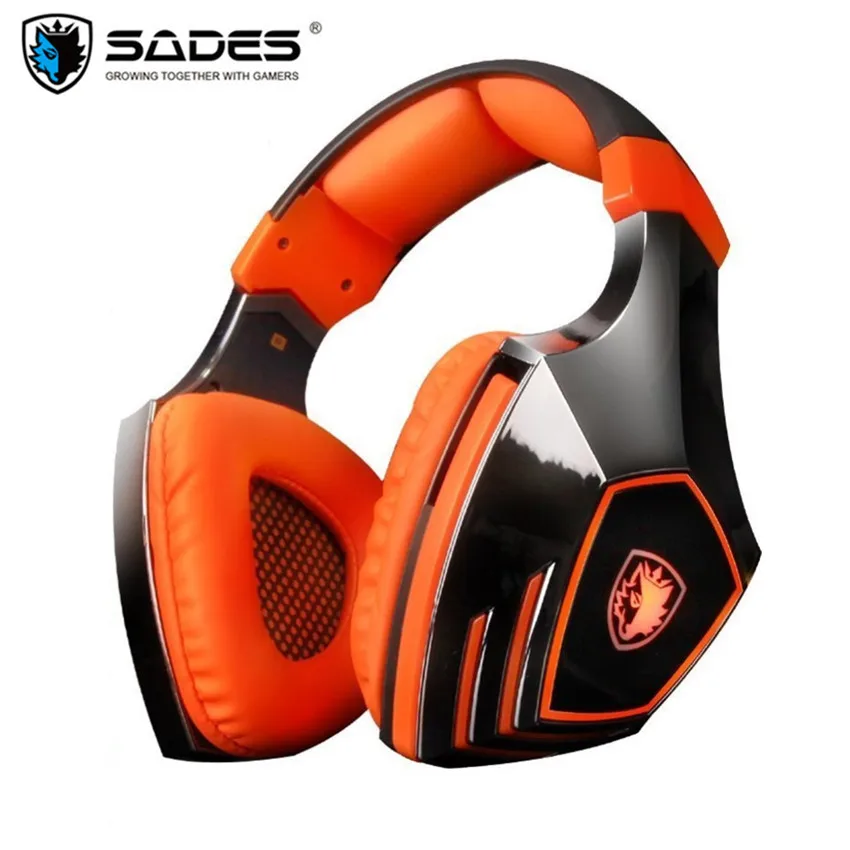 Цена SADES A60 USB Виртуальная 7,1 игровая гарнитура проводные наушники глубокий бас Вибрация шлем наушники с микрофоном для геймера