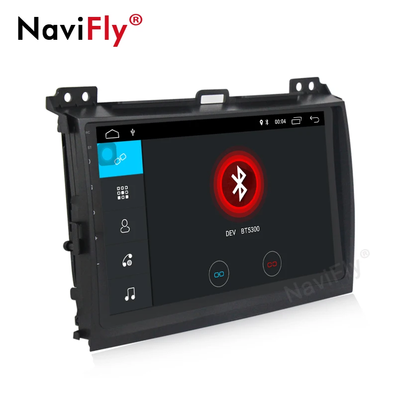 Sale NaviFly Android 8.1 Car GPS Navigation Radio for Toyota Land Cruiser Prado 120 2004 to 2009 Auto Multimedia stereo player WIFI 5