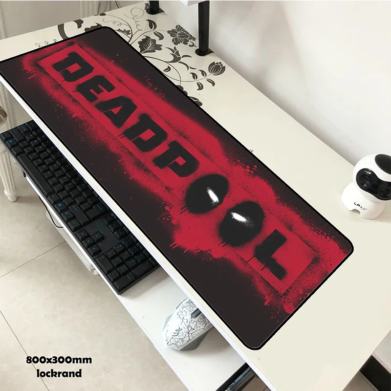 Deadpool pad мышь мода computador игровая мышь pad 800x300x2 мм padmouse HD украшенный принтом коврик для мышки эргономичный гаджет коврик для рабочего стола