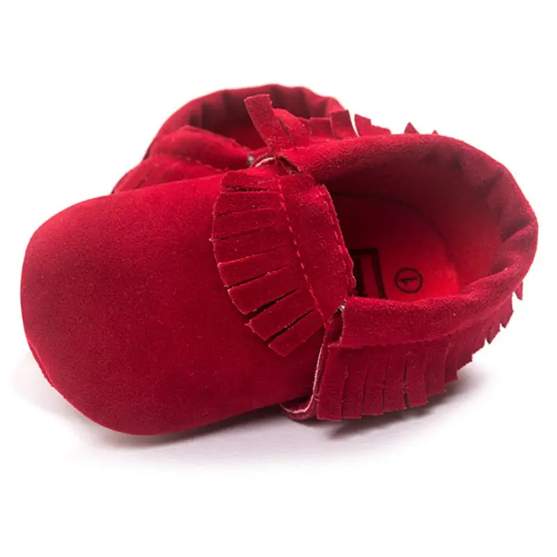 New born Toddler Baby Boy Girl Tassel Soft Soled Non-slip Crib Shoes Infant Coral Velvet