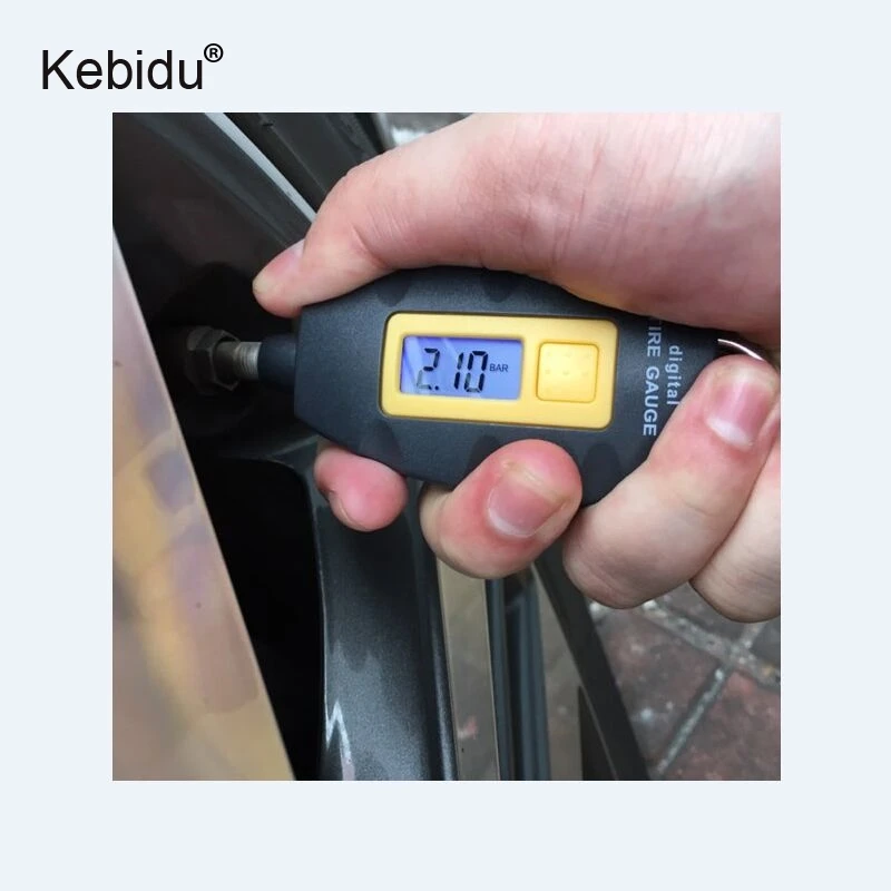 

sikeo LED Backlight Wheel Tire Tyre Air Pressure Gauge Tester Digital Meter Tool Vehicle Motorcycle Car 3-100 PSI KPA BAR