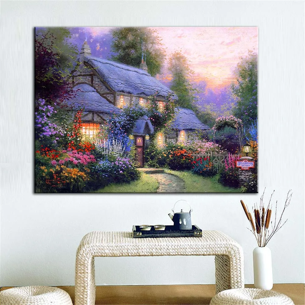 

Vintage Oil Art Abstract Landscape Wall Art Canvas Painting Giclee Print Scenery Decor Picture Poster for Living Room Home Decor