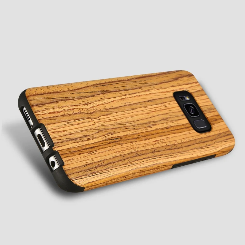 KISSCASE Винтаж текстура деревянный узор чехол для samsung Galaxy S10 плюс S10e S8 Lite зерна мягкий бант из ленты TPU с изображением дерева чехол Funda - Цвет: Brown