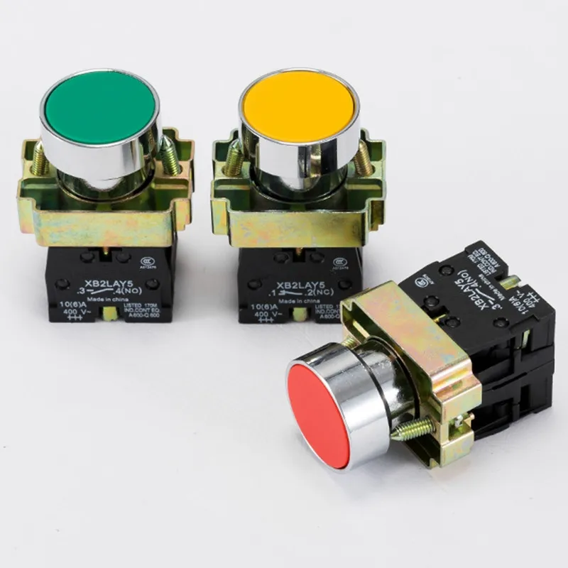 

1PCS 22mm Momentary Flush Push Button Switch 600V 10A Spring Return 2 Screw pin