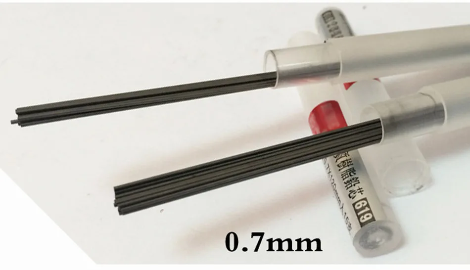 5 шт./партия, 0,5 мм, 0,7 мм, 2B, автоматический карандаш для ядра, черный, удлиняющий карандаш, заправка