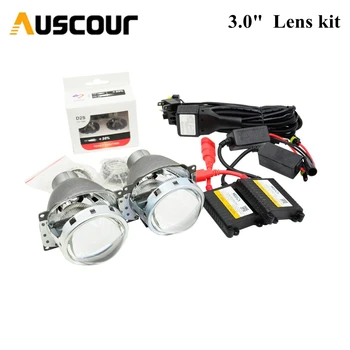 

3.0inch bixenon HID Projector lens h4q5 Retrofit Headlight headlamp35w AC ballast bulb yearky D2s D2H D2R car assembly kit