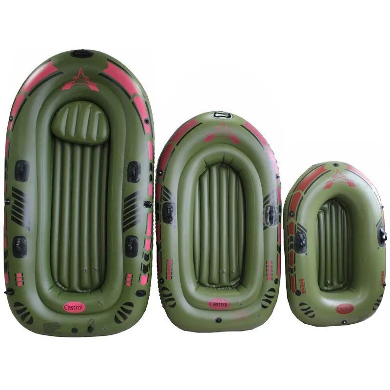 

High Quality Inflatable PVC Rubber Fishing Boat with Paddles for Stream River Lake Fishing 80KG 150KG 200KG Max Loading