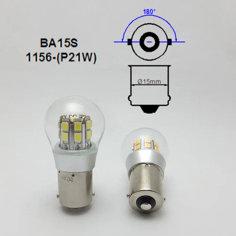1156 Led P21W двойной светильник 6v P21/5 Вт Bay15d 48v авто Стайлинг сигнальные лампы головной