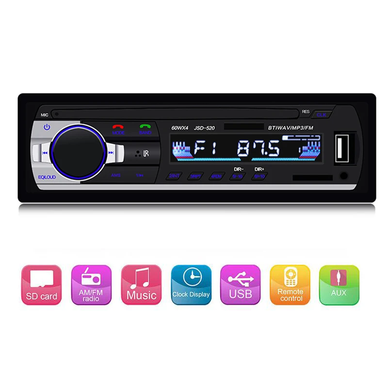 Автомобильный стерео аудио в тире FM Aux вход приемник SD/USB/MP3 радио плееры |