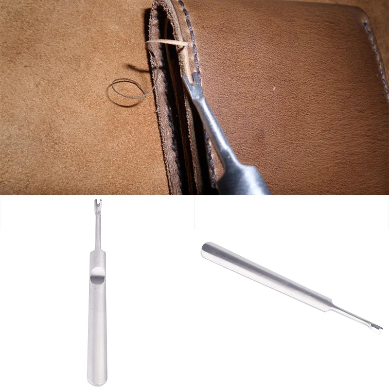 

Portable Edge Beveler Leathercraft Leather V Shaped Stitching Groover Skiving Tool Stainless Steel Dig Hook Slot Tool #71556