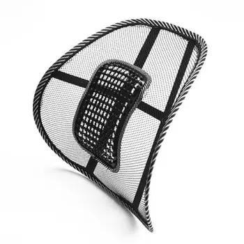 

New 2pcs Car Office Seat Chair Massage Back Lumbar Support Mesh Ventilate Cushion Pad Seat Covers Waist free shipping