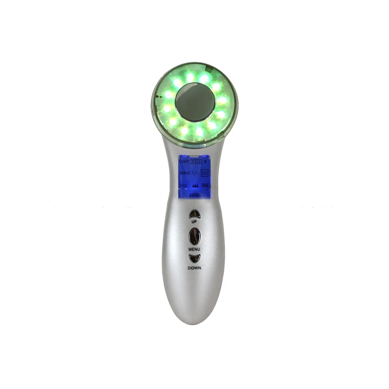 Ultrasonic LCD Light Photon Therapy 7 Colors Lights Skin Rejuvenation Face Massage Device Ultrasound Anti wrinkle aging|remove spots|removable