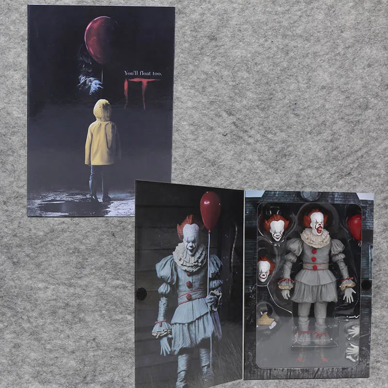 

NECA 18cm Stephen King's It Pennywise Joker Clown PVC Action Figure Toys Dolls Halloween Day Christmas Gift