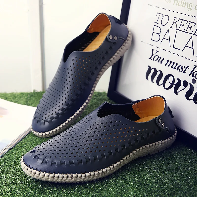 Men Shoes Leather Loafers Casual Shoes Men Flats Moccasins Soft Slip on For Men Driving Shoes Big Size Men Handmade Shoes 2.5a