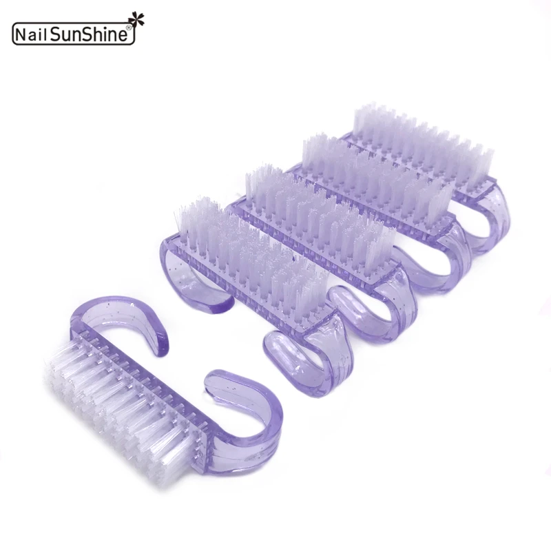10 Pcs Nail Art Acrylic Cleaning Brush Dust Clean Handle Scrubbing